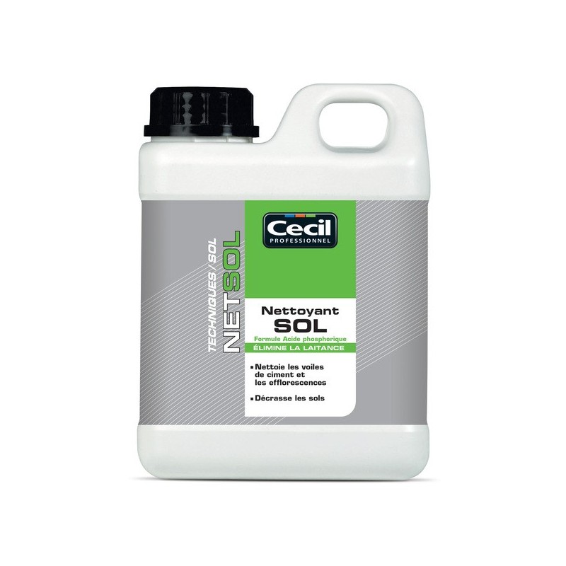 Nettoyant sol béton ciment nettoyant sol béton ciment 1 bidon(s) de 1 litre(s) intérieur et extérieur nettoyant - cecil professionnel