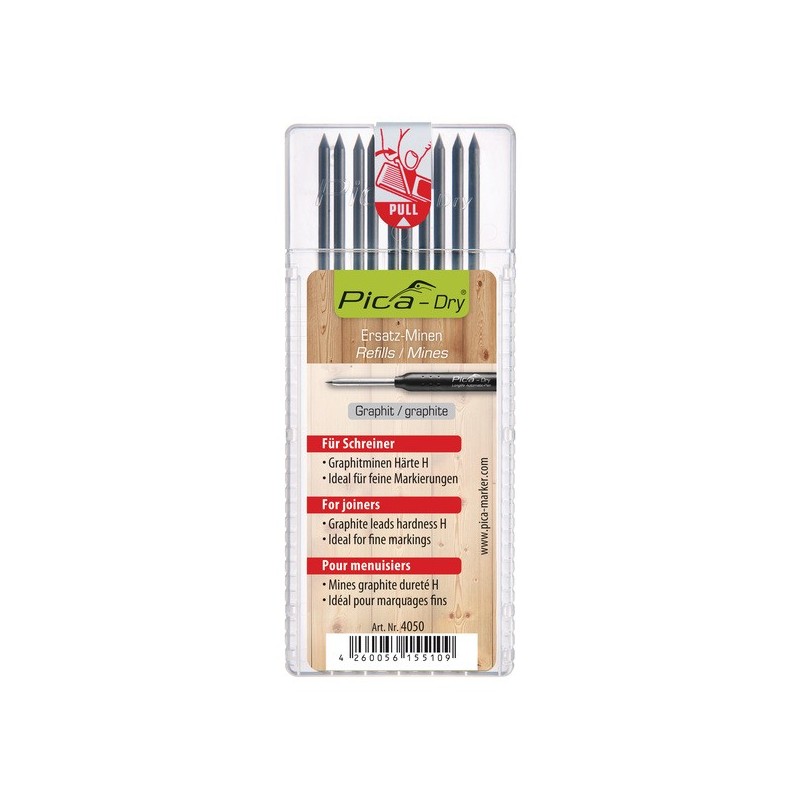 Mines graphite 10h 1 étui de 10 pièce(s) mines graphite 10h - pica marker