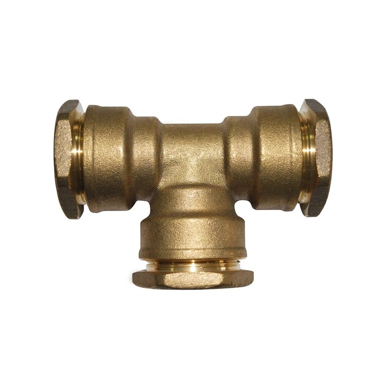 Té laiton pour tube polyéthylène (pe) té égal ø 25 mm - laiton 1 pièce(s) - boutte
