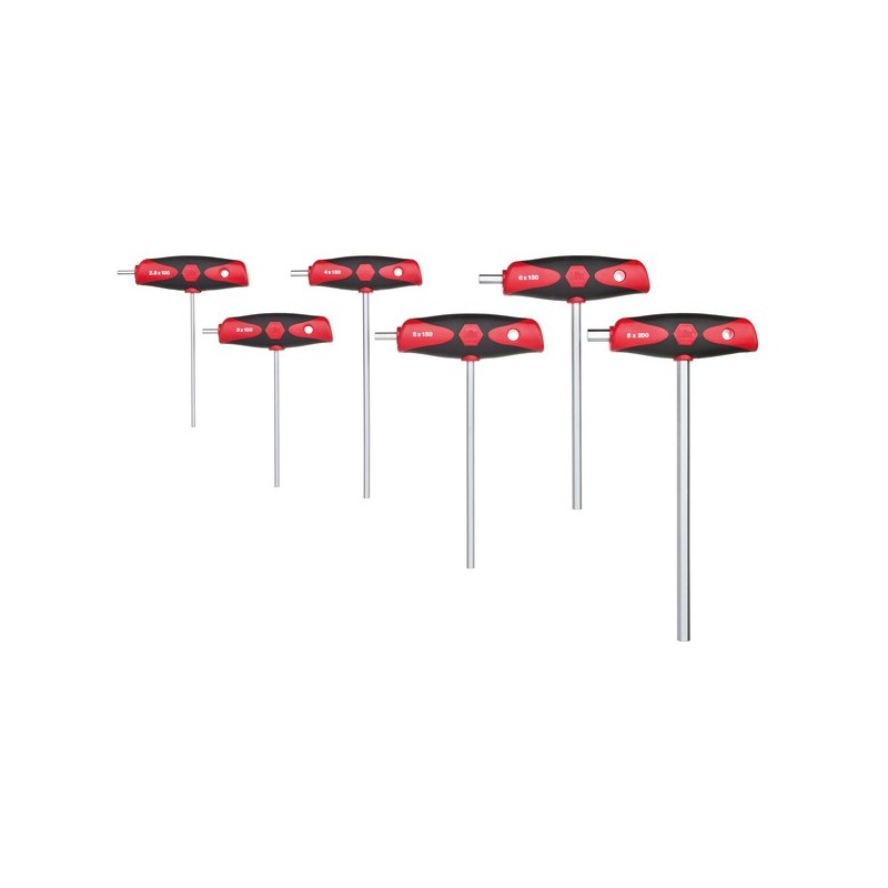 Jeu de clés mâles en t 6 pans comfortgrip® jeu de clés mâles en t 6 pans comfortgrip® 1 jeu(x) de 6