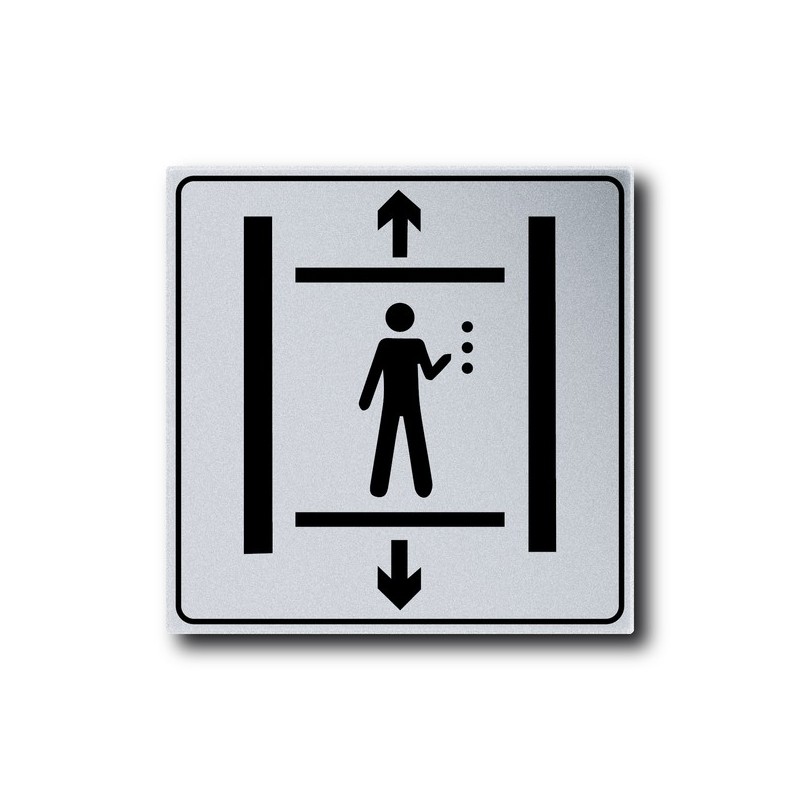 Plaquettes signalétiques carrées plaquette - ascenseur 1 pièce(s) - novap