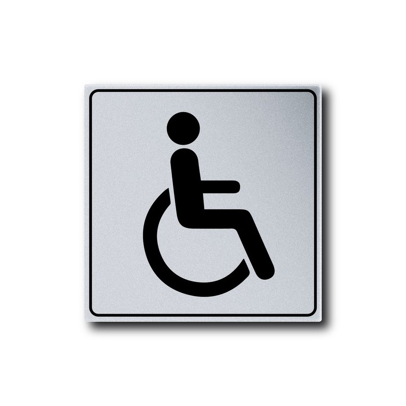 Plaquettes signalétiques carrées plaquette - toilettes handicapés 1 pièce(s) - novap