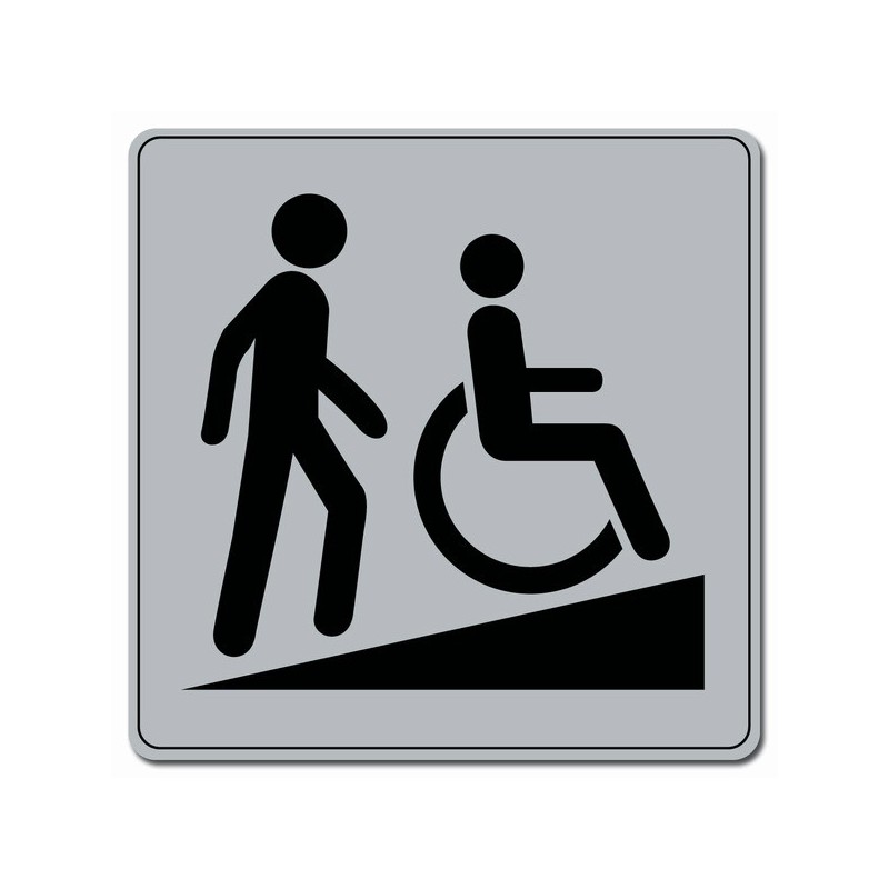 Plaquettes signalétiques carrées plaquette - rampe d'accés 1 pièce(s) - novap