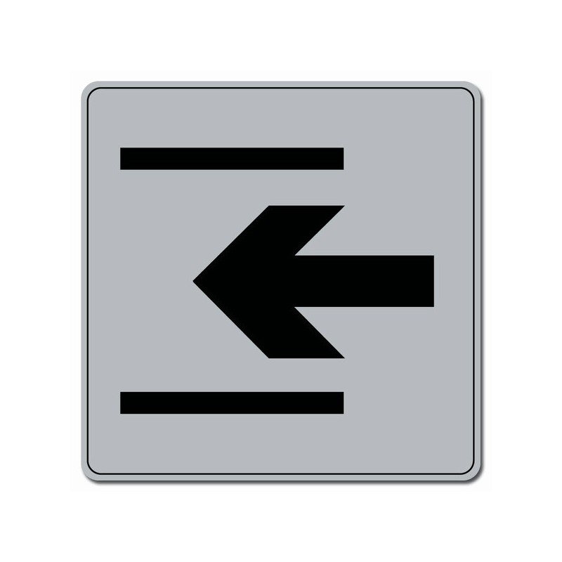 Plaquettes signalétiques carrées plaquette - entrée (flèche) 1 pièce(s) - novap
