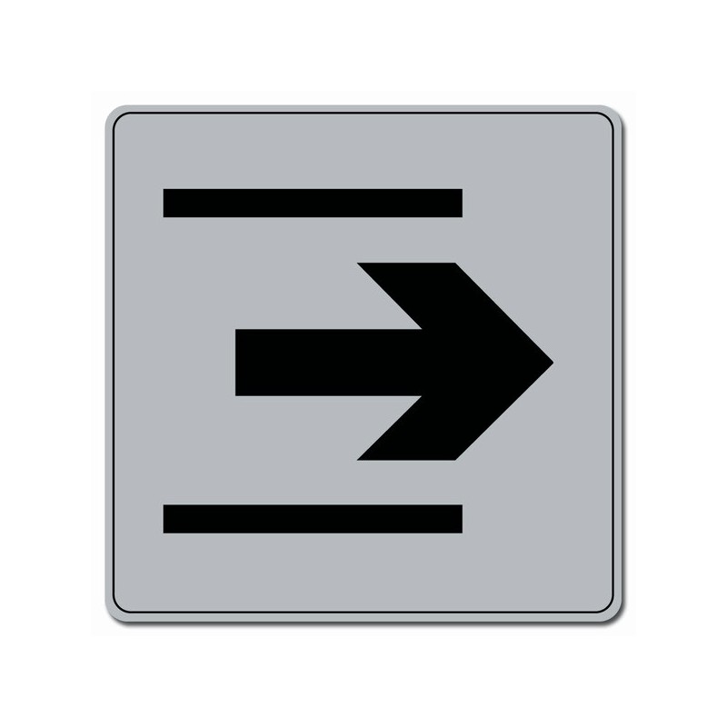 Plaquettes signalétiques carrées plaquette - sortie (flèche) 1 pièce(s) - novap