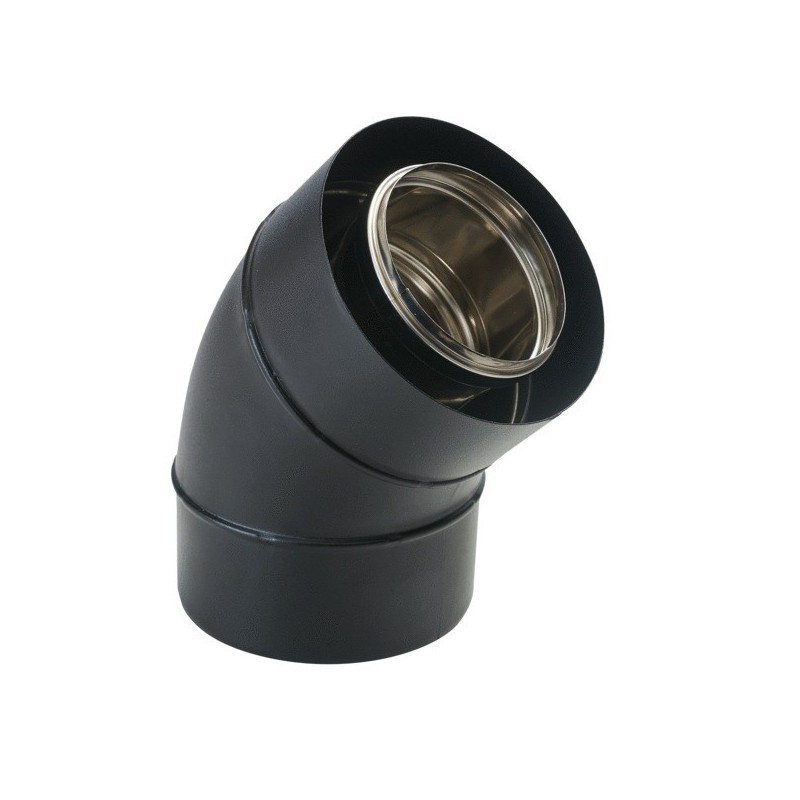 Coudes bioten coude concentrique bioten 45° inox/galva ø 80/125 mm 1 pièce(s) - tolerie emaillee nan