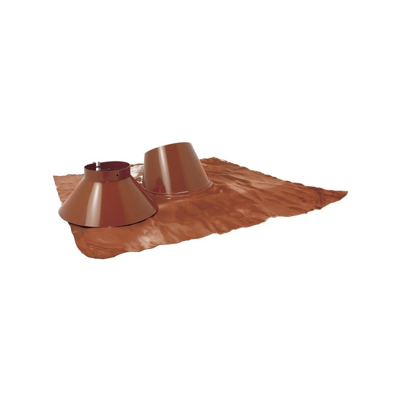 Solin inox 30° à 45° noir bioten + collet ø 125 mm solin inox 30° à 45° noir bioten + collet ø 125 m