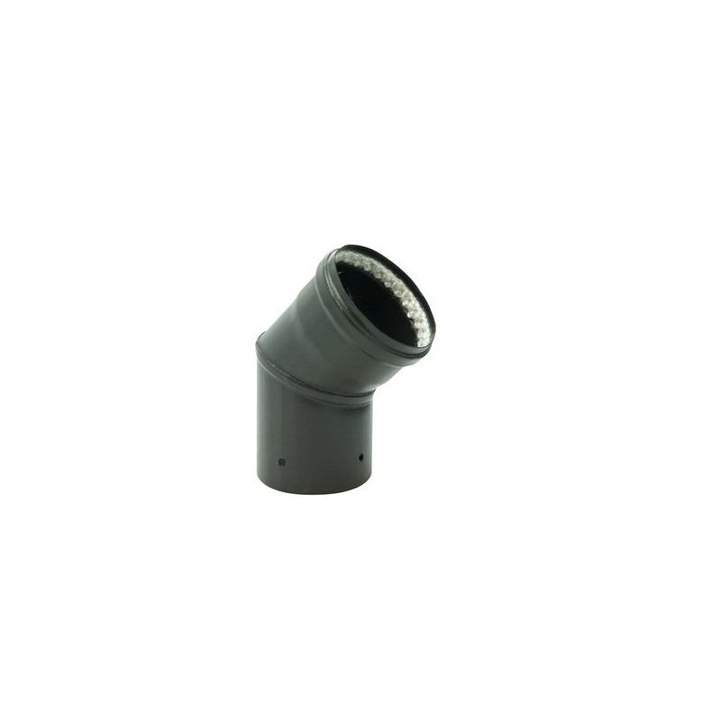 Coudes émail noir mat pour pellets coude br 45° noir mat ø 80 mm + joint 1 pièce(s) - tolerie emaill