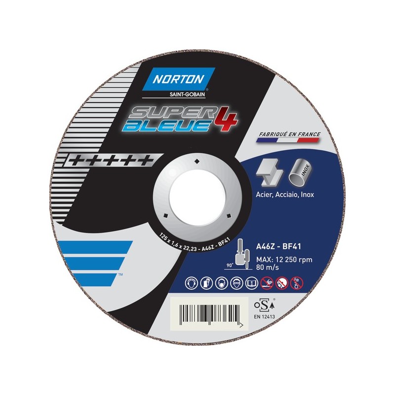 Disques à tronçonner super bleue 4 disque à tronconner ø 230 x 3,2 mm super bleue 4 plat 3.2 230 mm