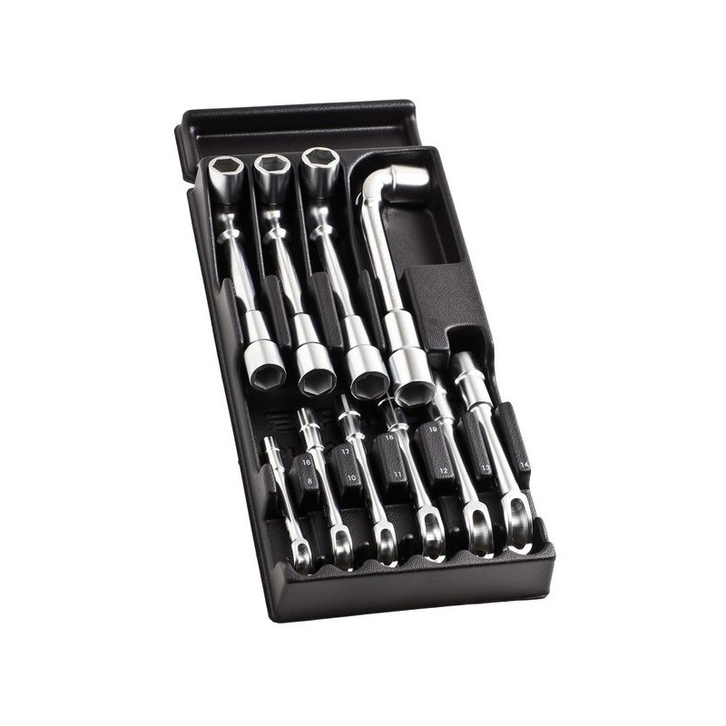 Module de clés à pipe débouchées 1 jeu(x) de 10 pièce(s) module de clés à pipe débouchées - facom