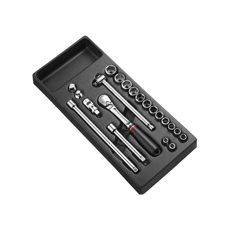 Module cliquet douilles 3/8 module cliquet douilles 3/8 1 jeu(x) de 21 pièce(s) - facom