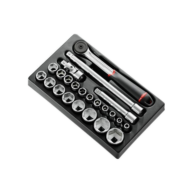 Module de cliquet douilles 1/2 module de cliquet douilles 1/2 1 jeu(x) de 23 pièce(s) - facom