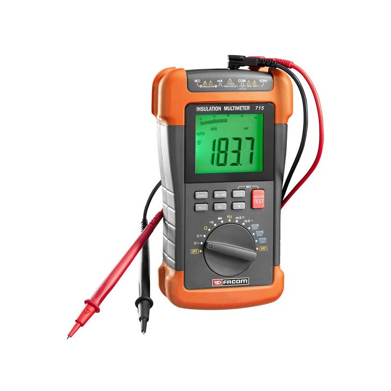 Multimètre mégohmmètre et testeur d'isolement 1 pièce(s) multimètre mégohmmètre et testeur d'isoleme
