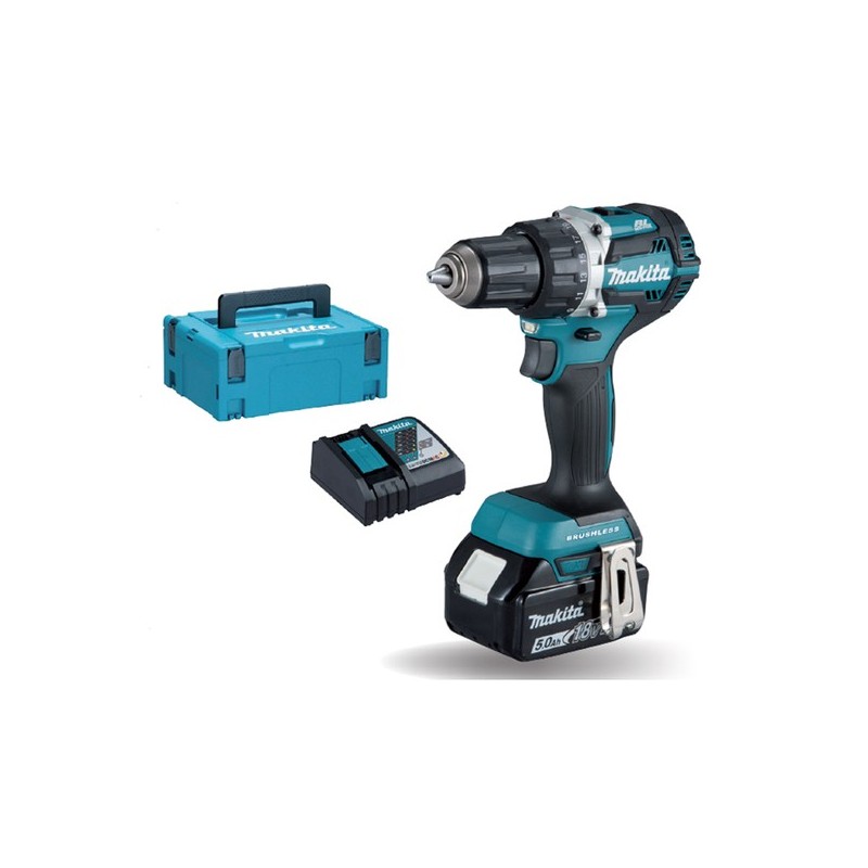 Perceuse-visseuse ddf484rtj 18v 5 ah 2 18 v 5 ah batterie 13 mm moteur sans charbon 1.8 kg 2000 trs/