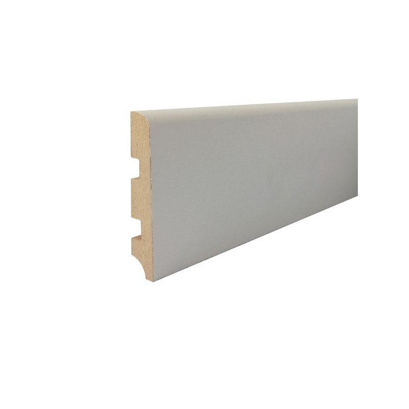 Lots de plinthes mdf parquet lot plinthes parquet cache fils mdf prépeint 14/80 2,44m 1 lot(s) de 5 