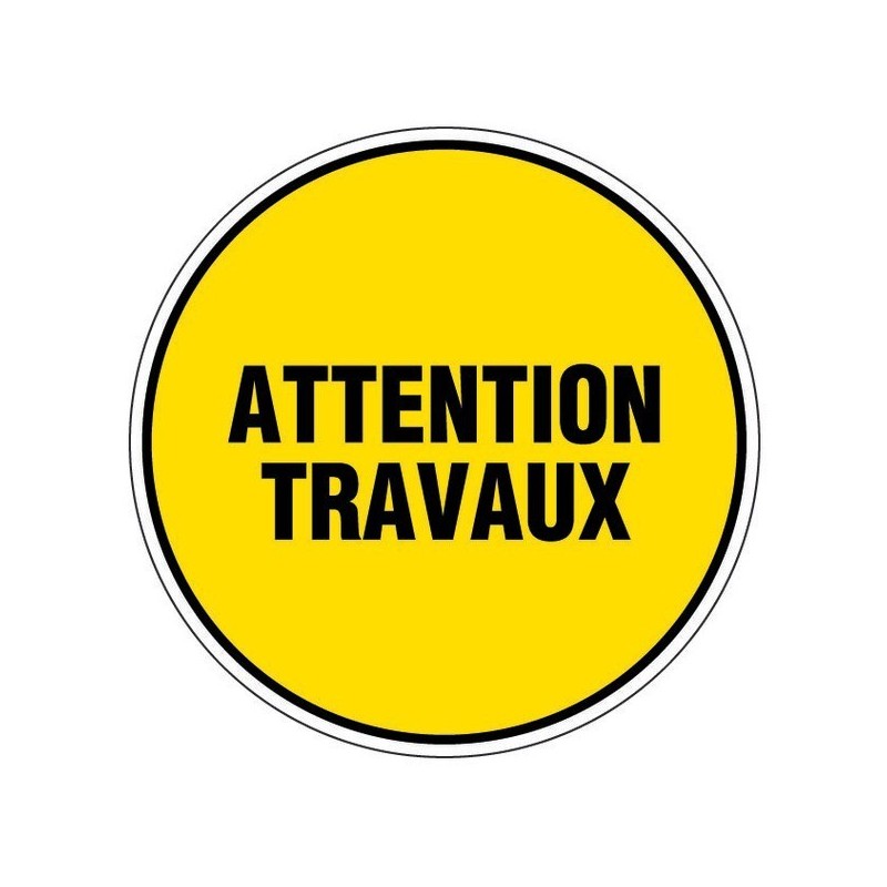 Panneaux chantier attention travaux disque ø 450 mm attention travaux 1 pièce(s) - novap