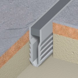 Joint de fractionnement à encastrer PVC gris 9 x 35 mm