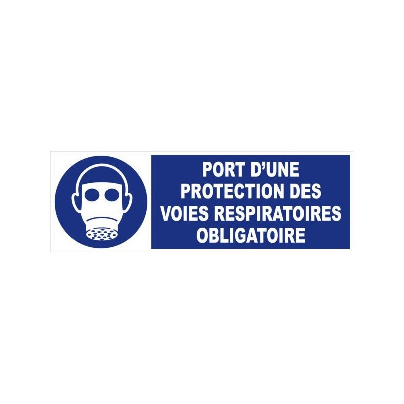 Panneaux d'obligation et d'information panneau port obligatoire protection des voies respiratoires 1