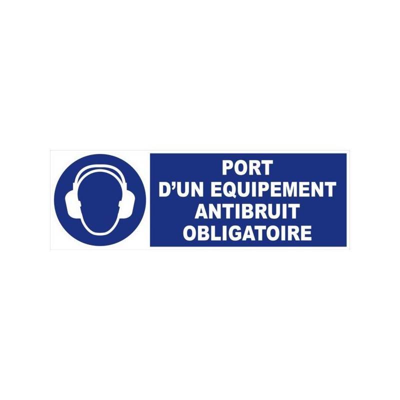 Panneaux d'obligation et d'information panneau - port obligatoire d'un équipement antibruit 1 pièce(