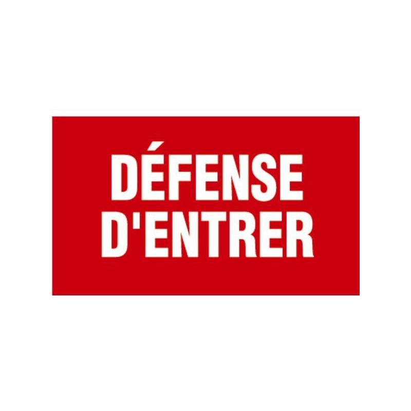 Panneaux d'interdiction panneau - danger défense d'entrer 300 x 200 mm 1 paquet(s) de 5 pièce(s) - n