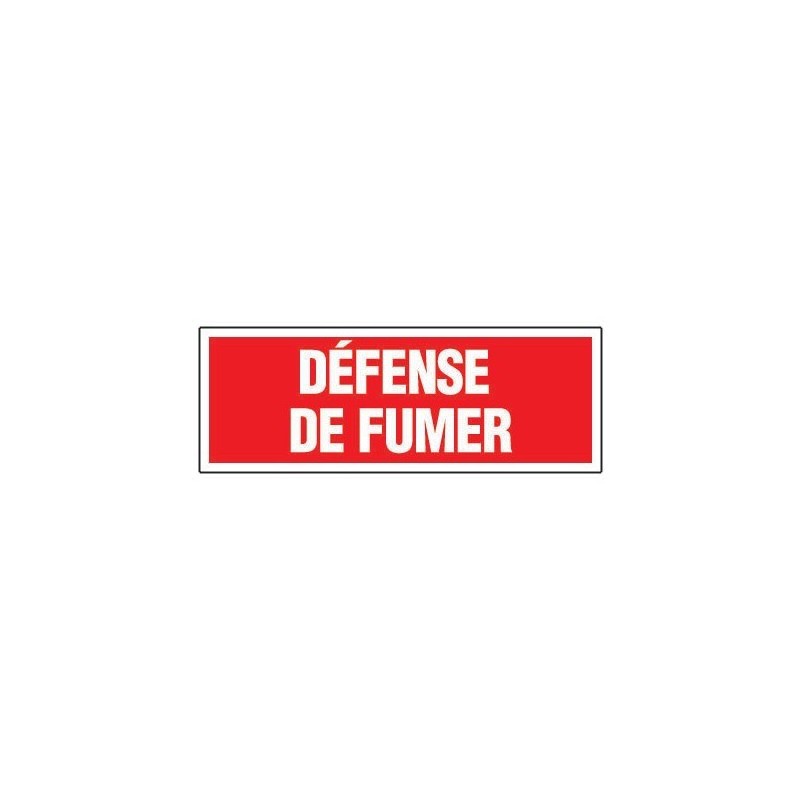 Panneaux d'interdiction panneau - défense de fumer 330 x 120 mm 1 pièce(s) - novap