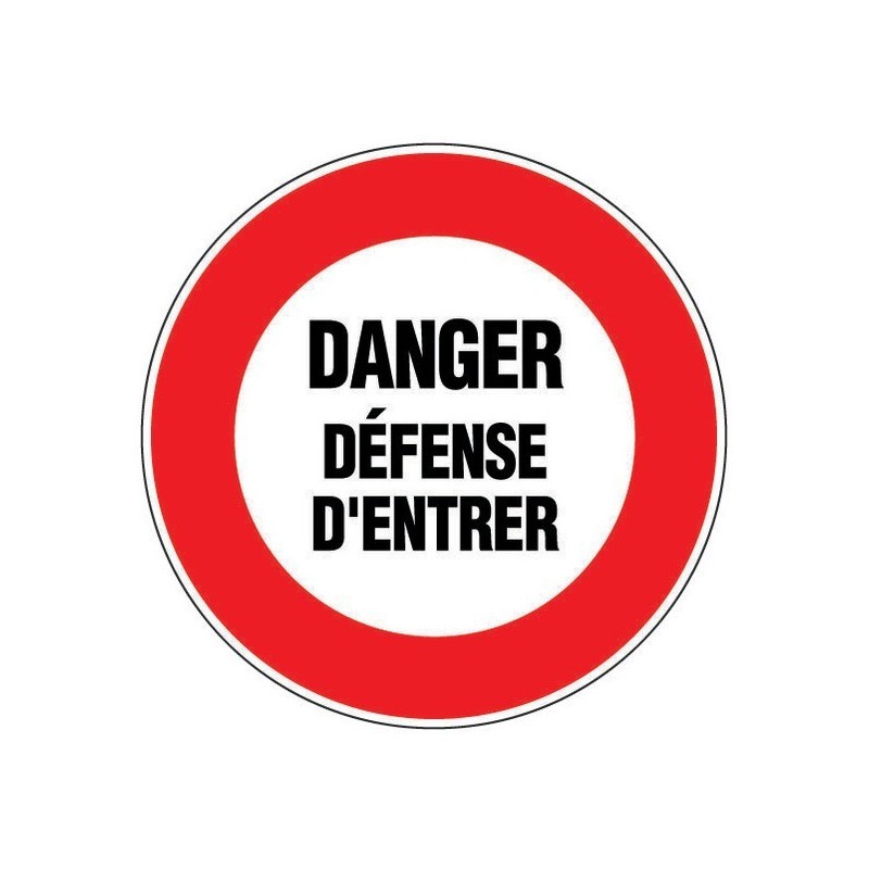 Disques d'interdiction disque ø300 mm - danger défense entrer 1 pièce(s) - novap
