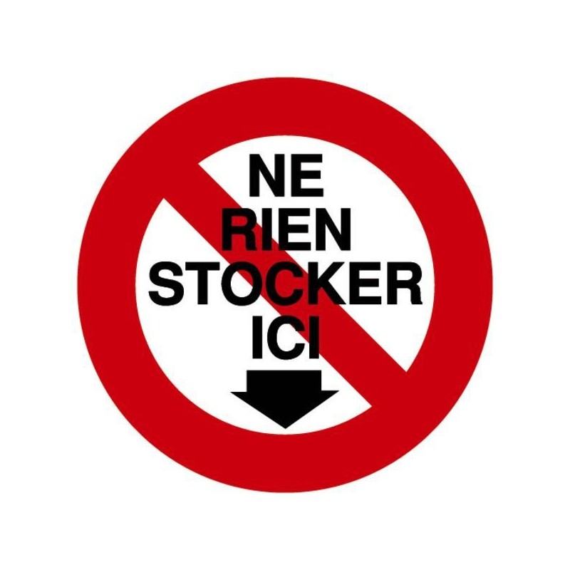 Disques d'interdiction disque ø300 mm - interdit de stocker ici 1 paquet(s) de 5 pièce(s) - novap