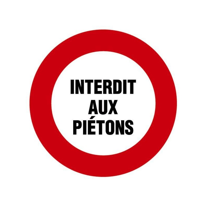 Disques d'interdiction disque ø300 mm - interdit aux piétons 1 paquet(s) de 5 pièce(s) - novap