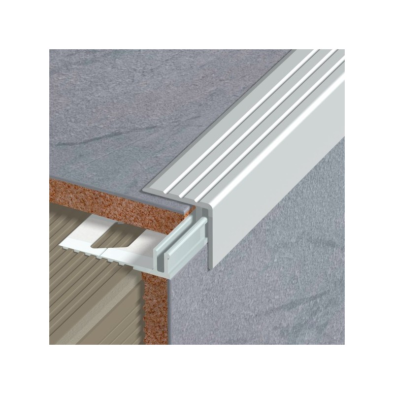 Nez de marche adaptable et adhésif 25 x 24 alu naturel nez de marche adaptable et adhésif 25 x 24 al