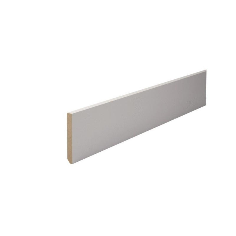 Plinthes arrondies et vives mdf plinthe arêtes vives mdf prépeint 10 / 100 1 barre(s) de 2.44 mètre(