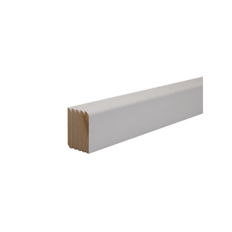 Plinthes arrondies et vives mdf lot de plinthes arrondies mdf prépeint 2.44 m 14 / 80 1 lot(s) de 5 