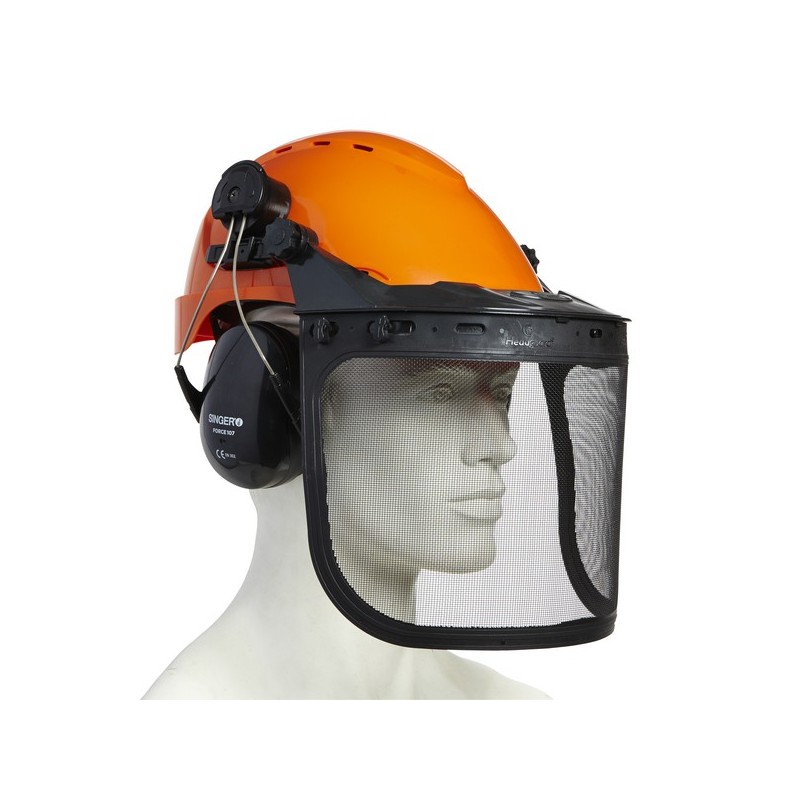 Casque forestier forest1 oui crémaillère abs casque forestier forest1 grillage orange 1 pièce(s) - s