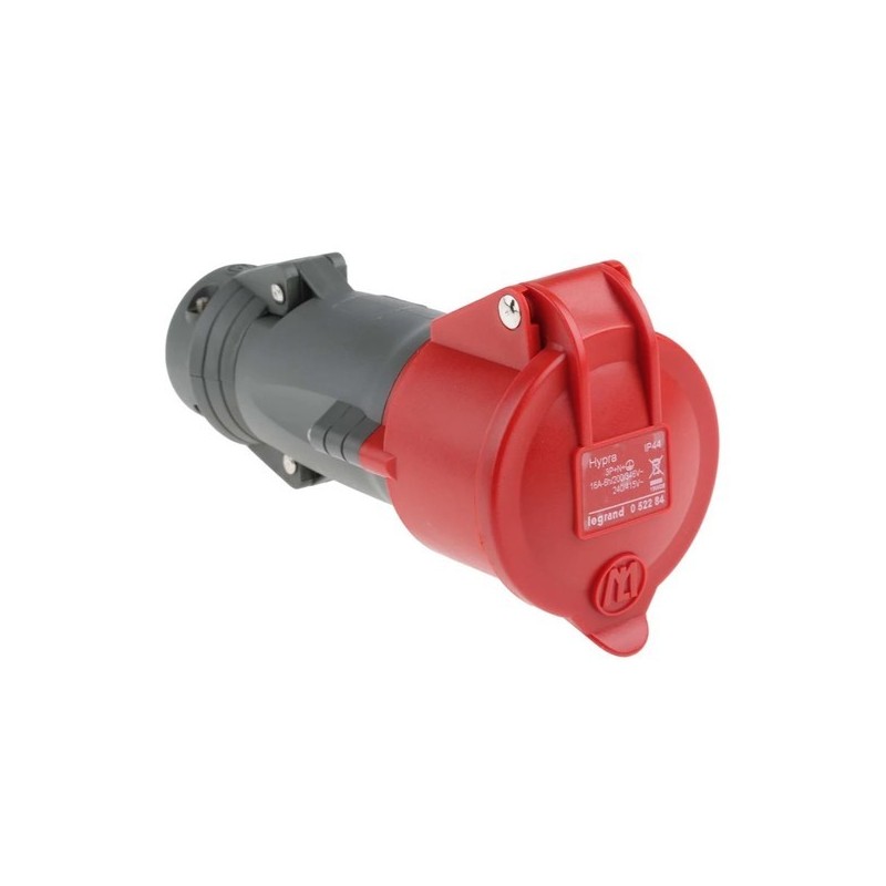 Fiche étanche hypra 1 pièce(s) prise mobile femelle hypra 3p+n+t plast. ip44 16a 400v - legrand snc