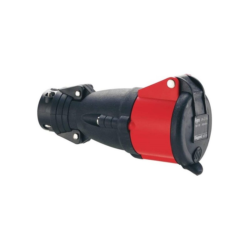 Fiche étanche hypra 1 pièce(s) prise mobile femelle hypra 3p+n+t caoutchouc ip44 16a 400v - legrand 