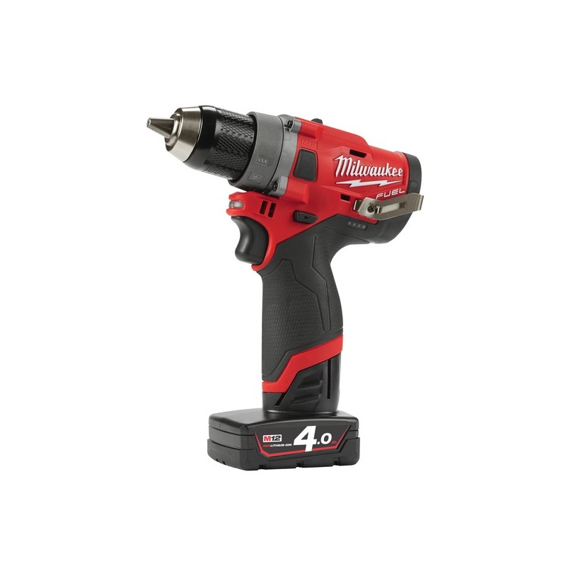 Perceuse-visseuse m12 fdd-402x 12v 4ah 2 batterie 13 mm 12 v moteur sans charbon 1700 trs/min 4 ah 4