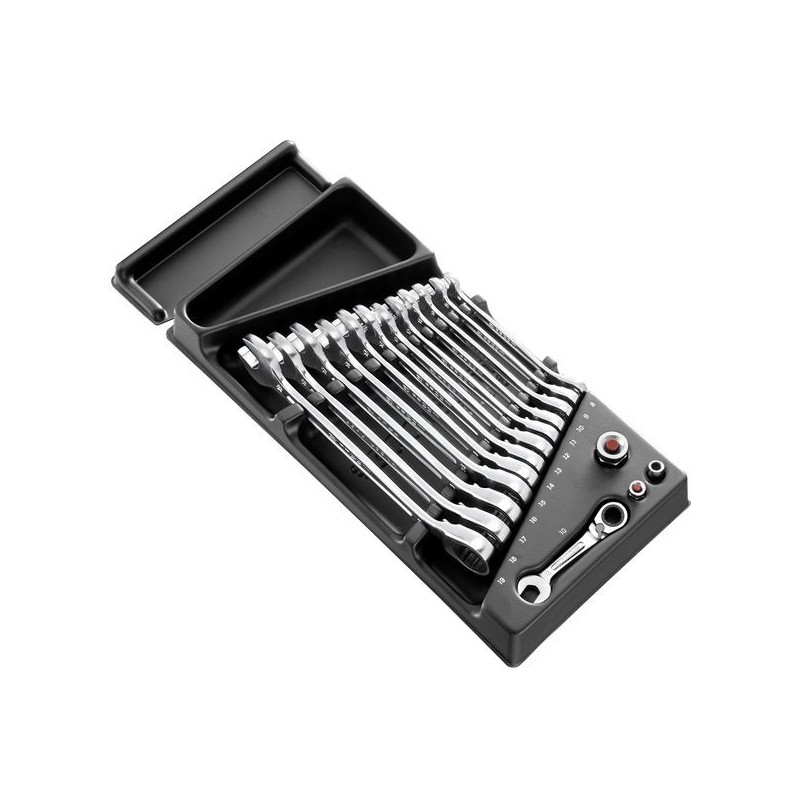 Module servante 12 clés mixtes à cliquet module servante 12 clés mixtes à cliquet 1 jeu(x) de 12 piè