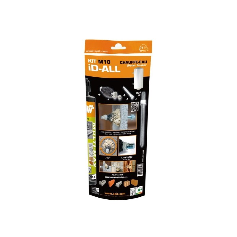 Kit de fixation id all pour matériaux creux kit id all chauffe-eau 1 sachet(s) de 8 pièce(s) - spit