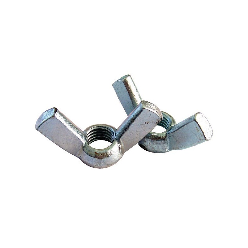 Écrou à oreilles en acier zingué écrous à oreille zingué m6 - din 315 acier zingué blanc 1 boîte(s) 