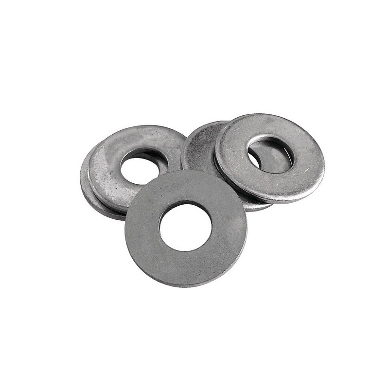 Rondelle plate série m (moyenne) en acier zingué/brut rondelle plate m39 - zingué blanc - 39x75x6 nf