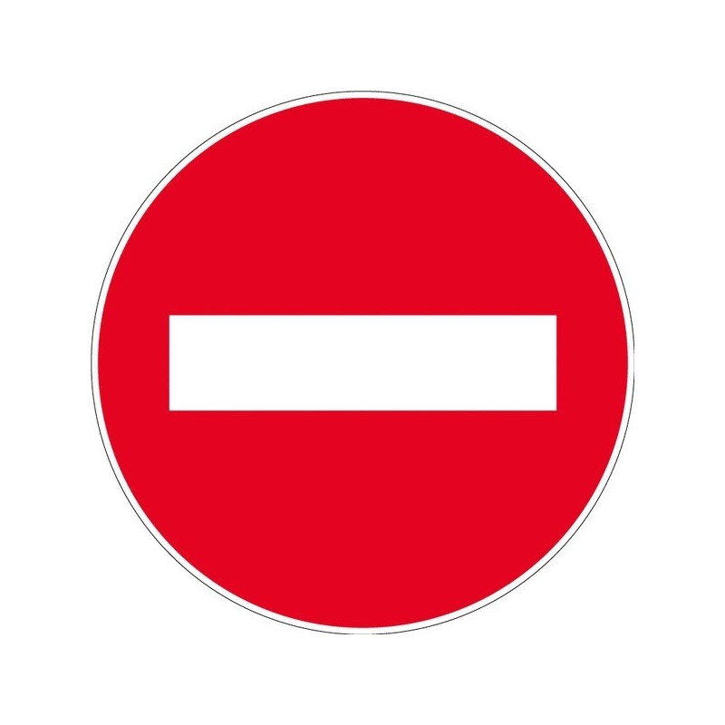 Panneaux adhésifs au sol adhesif au sol sens interdit diamètre 450 mm 1 pièce(s) - novap