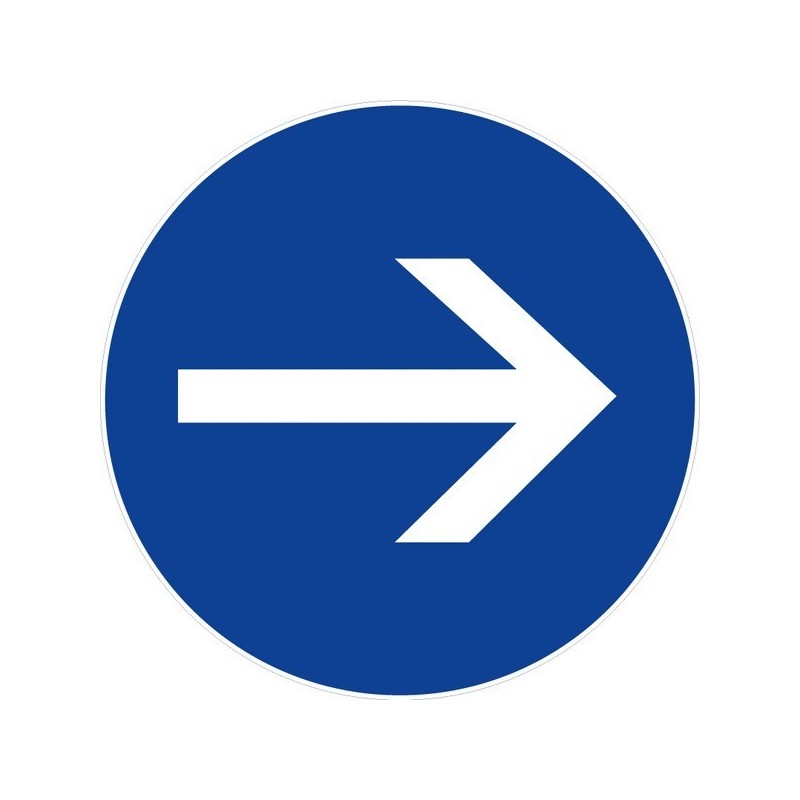 Panneaux adhésifs au sol adhesif au sol sens obligatoire diamètre 450 mm 1 pièce(s) - novap