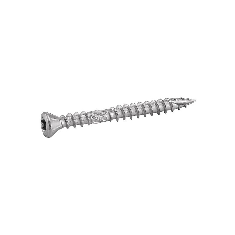 Vis terrasse bois dur - inox a4 vis terrasse bois dur a4  ø 5 x 60 + embout 60 mm tête fraisée (tf) torx (x) 5 mm bardage, terrasse bois bois, bois du