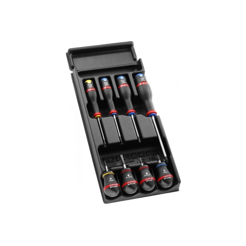 Module tournevis courts et longs protwist® fente/ph/pz 1 jeu(x) de 8 pièce(s) module tournevis court