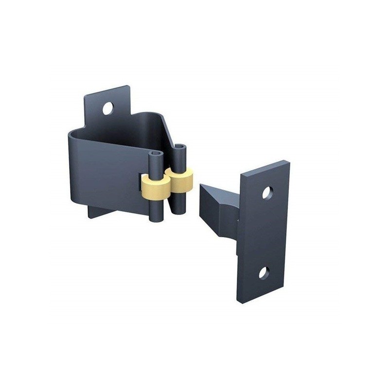 Arrêt à pince brut noir avec mentonnet à visser arrêt à pince brut noir avec mentonnet à visser 1 pi