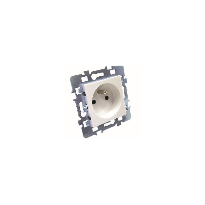 Prise à encastrer casual prise 2p+t + cache blanc casual 1 pièce(s) - debflex