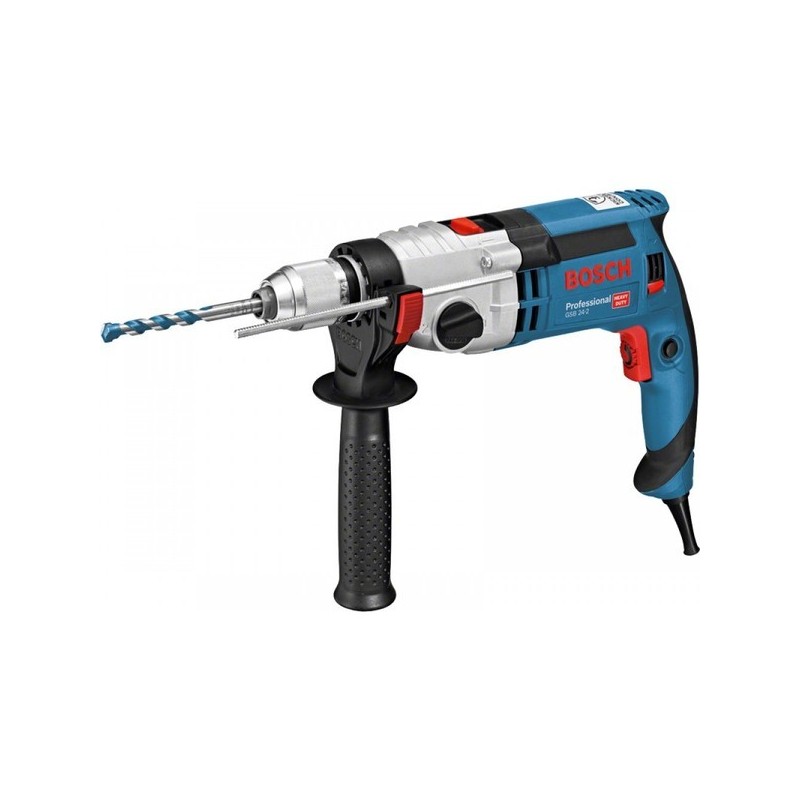 Perceuse à percussion 1100w gsb 24-2 secteur 1100 w 13 mm 1900 trs/min 2.9 kg 40 n/m perceuse à perc