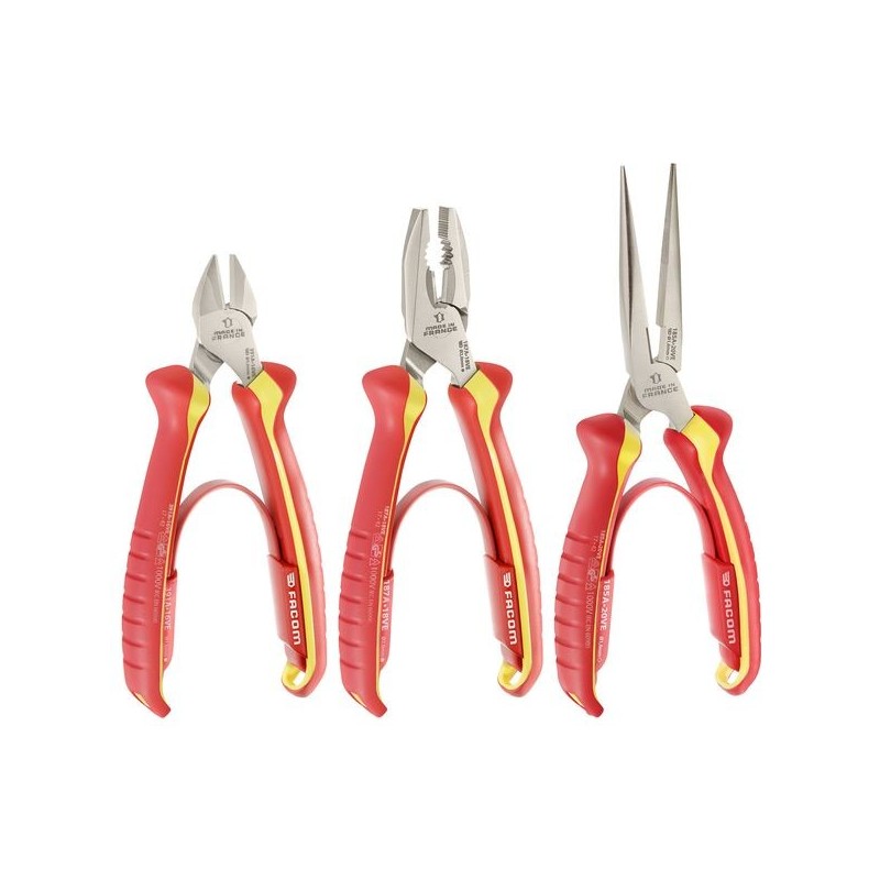 Jeu de pinces 1000 volts jeu de pinces 1000 volts 1 jeu(x) de 3 pièce(s) - facom