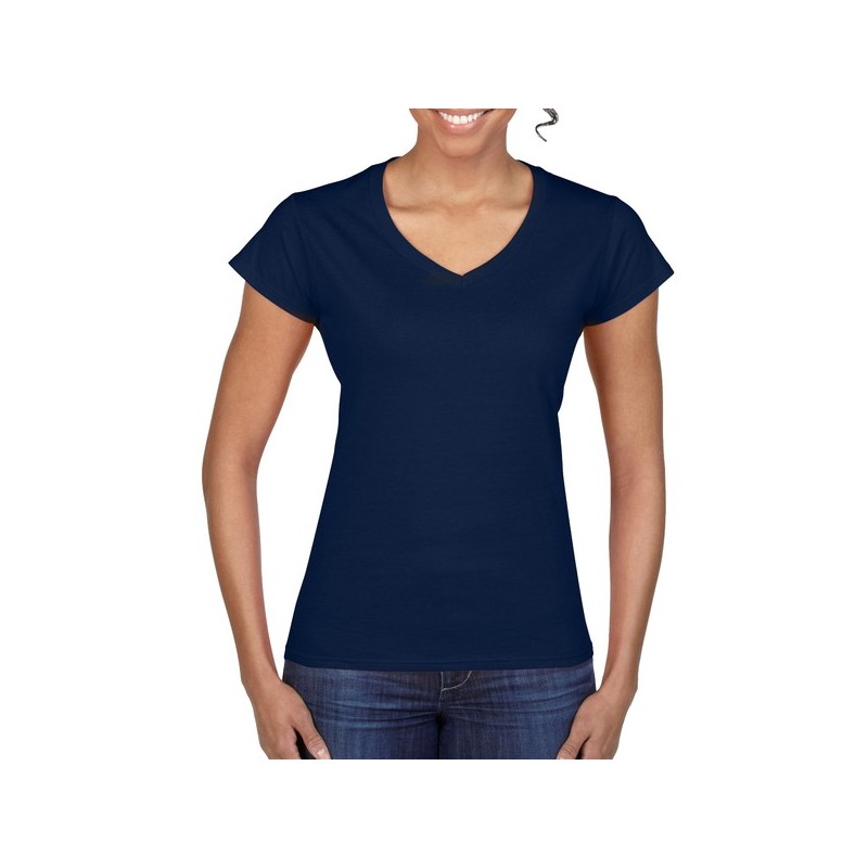 Tee-shirts femme manches courtes col v tee-shirt femme manches courtes col v marine txl xl 100 - 200
