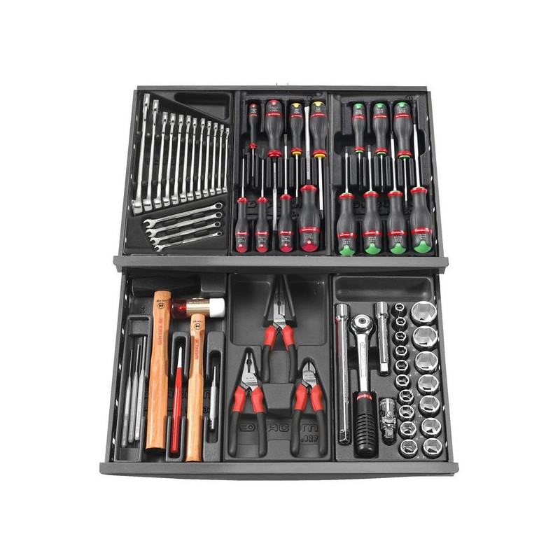 Composition 69 outils composition 69 outils 1 jeu(x) de 69 pièce(s) - facom