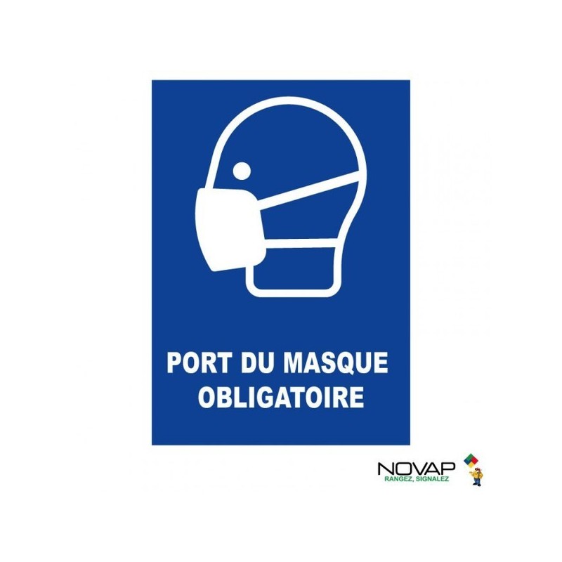 Panneau masque obligatoire rigide 210x297mm panneau masque obligatoire rigide 210x297mm 1 pièce(s) -